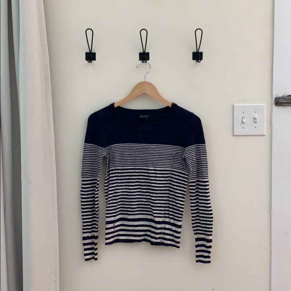 Navy blue striped sweater